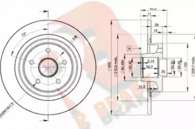 R BRAKE 78rbd14108 -